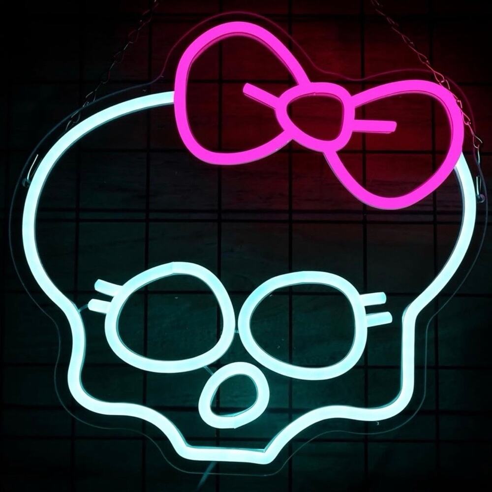 Skull Neon Sign Monster High Night Light Room Wall Decoration